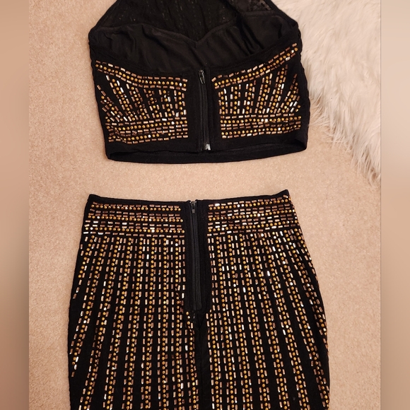 Gold Rhinestone Set - Picture 3 of 9